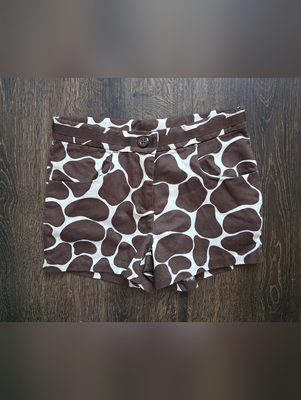 Janie & Jack vintage Safari Giraffe chino shorts